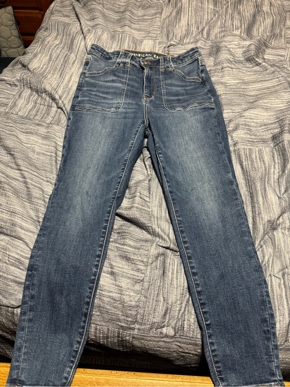 American Eagle l- Women's Blue High-Rise Jeggings